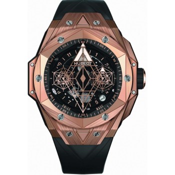 Replika Uhr Hublot Big Bang Unico Sang Bleu II King Gold 418.OX.1108.RX.MXM19