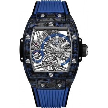 Replik-Uhr Hublot Spirit of Big Bang Tourbillon Carbon Blau 645.QL.7117.RX