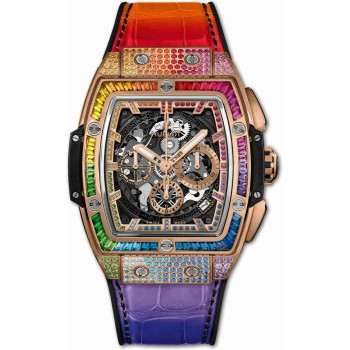 Replika Uhr Hublot Spirit of Big Bang King Gold Rainbow 641.OX.0110.LR.0999