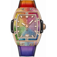 Replik-Uhr Hublot Spirit of Big Bang King Gold Rainbow 665.OX.9910.LR.0999