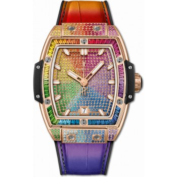 Replik-Uhr Hublot Spirit of Big Bang King Gold Rainbow 665.OX.9910.LR.0999