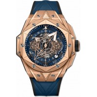 Replik-Uhr Hublot Big Bang Unico Sang Bleu II King Gold Blue 418.OX.5108.RX.MXM20