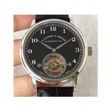 Replika A. Lange & Söhne 1815 Tourbillon 730.025 Edelstahl schwarzes Zifferblatt