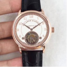 Replika A. Lange & Söhne 1815 Tourbillon 730.032 Roségold mit weißem Zifferblatt