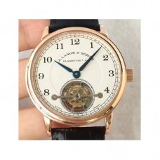 Replika A. Lange & Söhne 1815 Tourbillon 730.032 Roségold mit weißem Zifferblatt