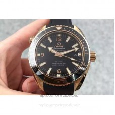 Replik-Uhr Omega Planet Ocean Professional 45MM Roségold Schwarzes Zifferblatt 