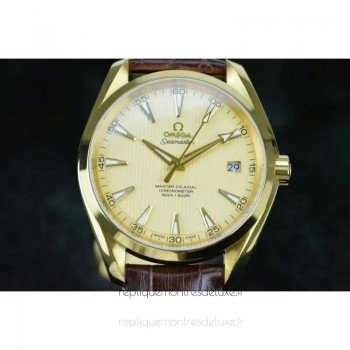 Replik-Uhr Omega Seamaster Aqua Terra 150M 41MM Gelbgold Goldenes Zifferblatt 