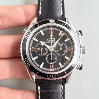 Replik-Uhr Omega Seamaster Planet Ocean 600 M Co-Axial Chronograph 2210.51.00 Rostfreier Stahl Schwarzes Zifferblatt 