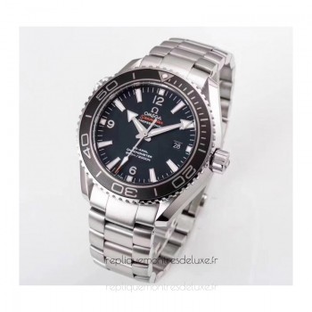 Replik-Uhr Omega Seamaster Planet Ocean 600M 45.5MM 232.30.46.21.01.001 Rostfreier Stahl Schwarzes Zifferblatt 