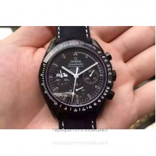 Replik-Uhr Omega Speedmaster Moonuhr Anniversary Silber Snoopy PVD Schwarzes Zifferblatt 