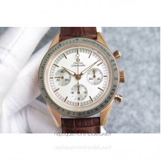 Replik-Uhr Omega Speedmaster Moonuhr Limited Edition Roségold WeiBes Zifferblatt 