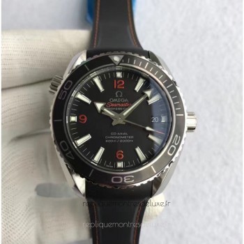 Replik-Uhr Omega Seamaster Planet Ocean 600M 232.32.46.21.01.005 45.5MM Rostfreier Stahl Schwarzes Zifferblatt 