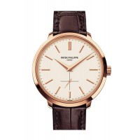 Replik Patek Philippe Calatrava Rosegoldene Lederuhr 5123R 38 mm