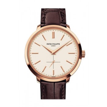 Replik Patek Philippe Calatrava Rosegoldene Lederuhr 5123R 38 mm