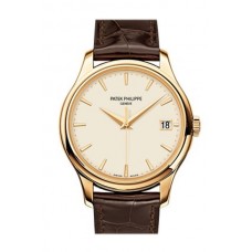 Replik Patek Philippe Calatrava Elfenbein Zifferblatt Gelbgold Herrenuhr 5227J