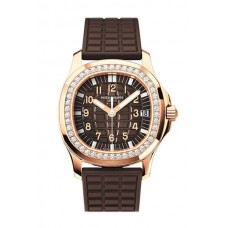 Replik Patek Philippe 5068R-001 Aquanaut Luce Automatic Diamond Brown Dial Damenuhr