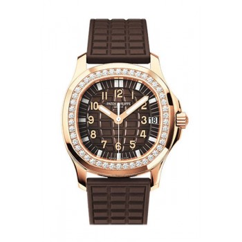 Replik Patek Philippe 5068R-001 Aquanaut Luce Automatic Diamond Brown Dial Damenuhr