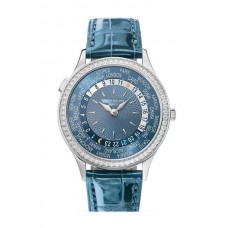 Replik Patek Philippe 7130G-014 Complications World Time Automatic Diamond Blue Dial Watch