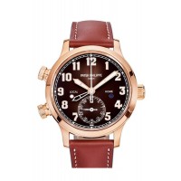 Replik Patek Philippe 7234R-001 Calatrava Pilot Travel Time Brown Sunburst Dial Watch