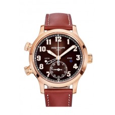 Replik Patek Philippe 7234R-001 Calatrava Pilot Travel Time Brown Sunburst Dial Watch