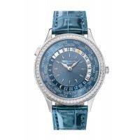 Replik Patek Philippe Complications World Time Diamond Blue Watch 7130G-016