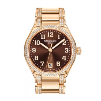 Replik Patek Philippe Twenty 4 Automatik Roségold Braunes Zifferblatt 7300/1201R-010