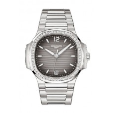 Replik Patek Philippe Nautilus Automatik Graues Zifferblatt Damenuhr 7118/1200A-01