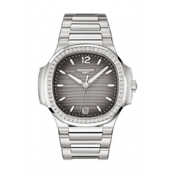 Replik Patek Philippe Nautilus Automatik Graues Zifferblatt Damenuhr 7118/1200A-01