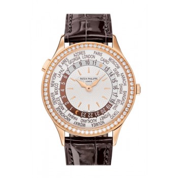 Replik Patek Philippe Complications World Time Diamond Damenuhr 7130R-013