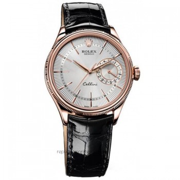 Replik-Uhr Rolex Cellini Date 50515 Roségold WeiBes Zifferblatt Dial 