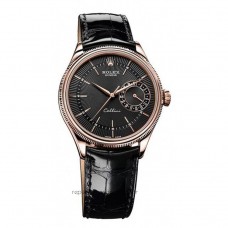 Replik-Uhr Rolex Cellini Date 50519 Rostfreier Stahl Schwarzes Zifferblatt 