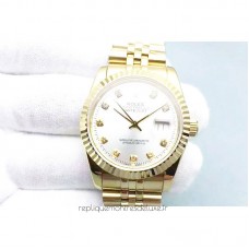 Replik-Uhr Rolex Datejust 116238-0079 36MM Gelbgold Rhodium-Zifferblatt