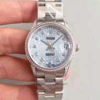 Replik-Uhr Rolex Datejust 31 178159 31MM Rostfreier Stahl & Diamanten Blaues Zifferblatt