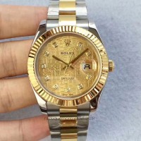 Replik-Uhr Rolex Datejust 41 126333 41MM Rostfreier Stahl & Gelbgold Rolex Dial