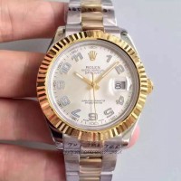 Replik-Uhr Rolex Datejust 41 126333 41MM Rostfreier Stahl & Gelbgold Rhodium & Arabic Dial