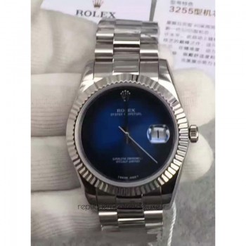 Replik-Uhr Rolex Datejust 41 Lapis Lazuli HK Rostfreier Stahl Blaues Zifferblatt