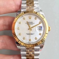 Replik-Uhr Rolex Datejust II 116333 41MM Rostfreier Stahl & Gelbgold Perlmutt-Wahl