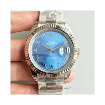 Replik-Uhr Rolex Datejust II 116334 41MM Rostfreier Stahl Blaues Zifferblatt