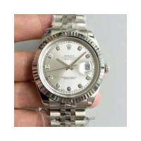 Replik-Uhr Rolex Datejust II 116334 41MM Rostfreier Stahl Rhodium & Diamanten Dial