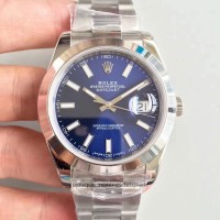 Replik-Uhr Rolex Datejust II 126300 41MM Rostfreier Stahl Blaues Zifferblatt