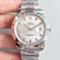 Replik-Uhr Rolex Datejust II 126300 41MM Rostfreier Stahl Rhodium-Zifferblatt