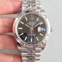 Replik-Uhr Rolex Datejust II 126334 41MM Rostfreier Stahl Anthrazitfarbenes Zifferblatt