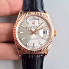 Replik-Uhr Rolex Day-Date 118138 36MM Roségold Sundust Dial