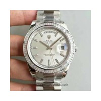 Replik-Uhr Rolex Day-Date 40 228396TBR 40MM Rostfreier Stahl & Diamanten Sundust Dial