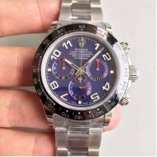 Replik-Uhr Rolex Daytona Cosmograph 116500LN Rostfreier Stahl Blaues Zifferblatt