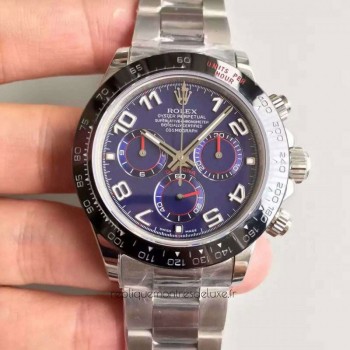 Replik-Uhr Rolex Daytona Cosmograph 116500LN Rostfreier Stahl Blaues Zifferblatt