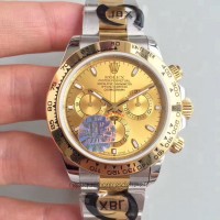 Replik-Uhr Rolex Daytona Cosmograph 116503 Rostfreier Stahl & Gelbgold Champagner-Zifferblatt