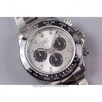 Replik-Uhr Rolex Daytona Cosmograph 116506LN Rostfreier Stahl Silbernes Zifferblatt