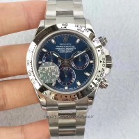 Replik-Uhr Rolex Daytona Cosmograph 116509 Rostfreier Stahl Blaues Zifferblatt