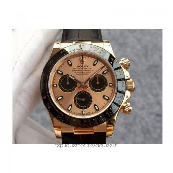 Replik-Uhr Rolex Daytona Cosmograph 116515 Roségold Gold & Schwarzes Zifferblatt